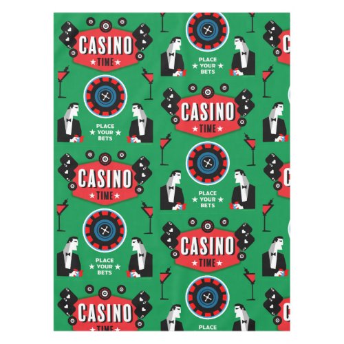 Casino Gambling Poker Roulette  Tablecloth