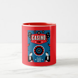 Casino Gambling Poker Roulette  Two-Tone Coffee Mug