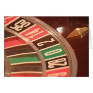 Casino Gambling Roulette Wheel Vintage Retro Style Cards