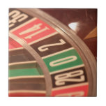 Casino Gambling Roulette Wheel Vintage Retro Style Ceramic Tile<br><div class="desc">A close up image of a gaming casino roulette wheel with large numbers. The colors are reminiscent of retro designs from the fifties and the numbers have a faded vintage look to them.</div>