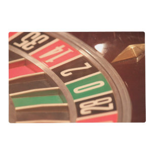 Casino Gambling Roulette Wheel Vintage Retro Style Placemat