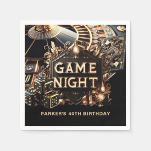 Casino Game Night Custom Napkins