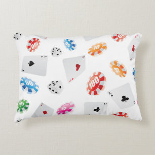 Casino, Games accessories pattern Accent Pillow