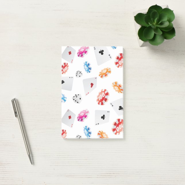 Casino, Games accessories pattern Post-it Notes (Office)