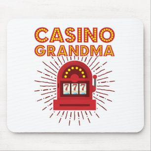 Casino Grandma Slot Machine Gambling Grandmother Mouse Pad
