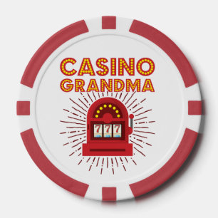 Casino Grandma Slot Machine Gambling Grandmother Poker Chips