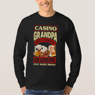 Casino Grandpa Gambling Graphic T-Shirt