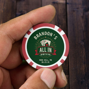 Casino Green Custom Bachelor Party Poker Chips