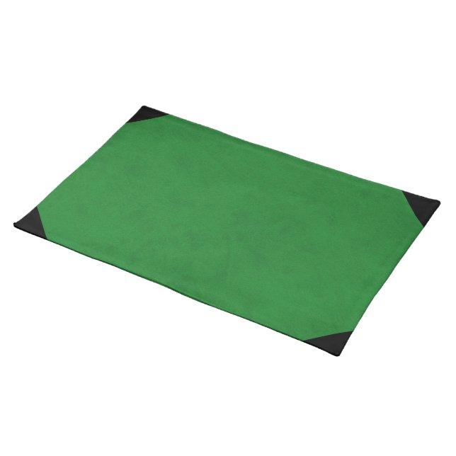 Casino Green Velvet Personalized Home Casino Placemat (On Table)