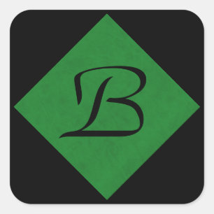 Casino Green Velvet Personalized Home Casino Square Sticker