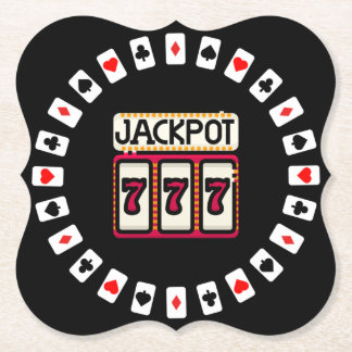 Casino Hit the Jackpot 777 Paper Coaster