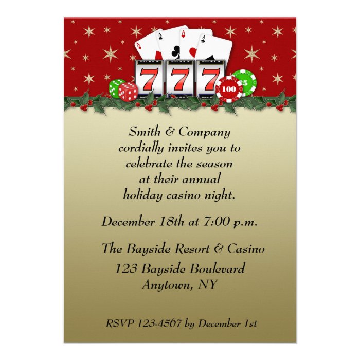 Casino Holiday Invitation