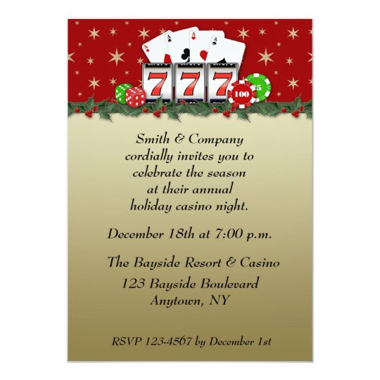 Free Holiday Casino Invitations Templates 1