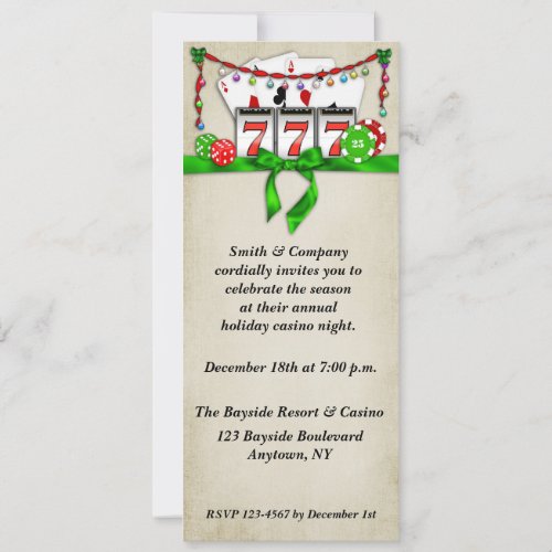 Casino Holiday Invitation