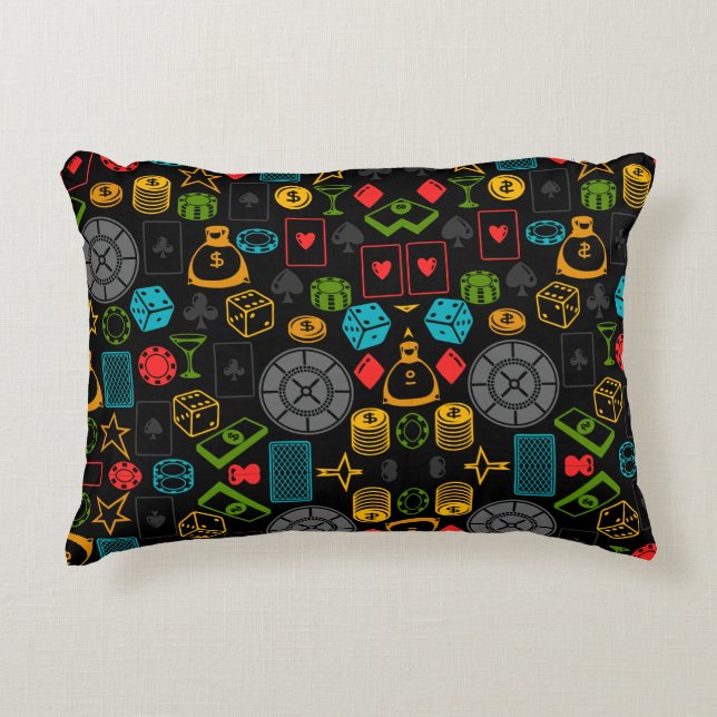 Casino Icons  Accent Pillow (Front)