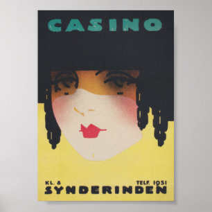 Casino in Copenhagen Vintage Poster Art