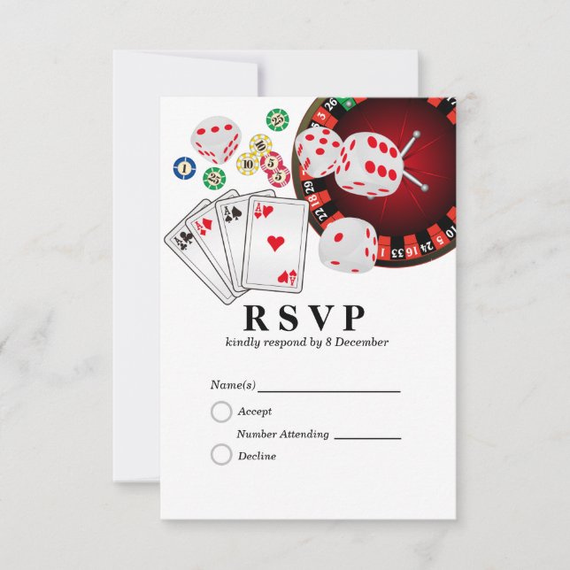 Casino las vegas 3.5" x 5" Response Card (Front)