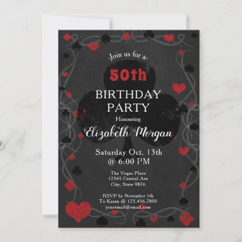 CasinoLas Vegas 50th Birthday Party Invitation