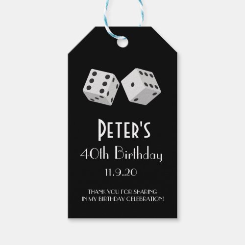 Casino Las Vegas Birthday Favor  Gift Tags