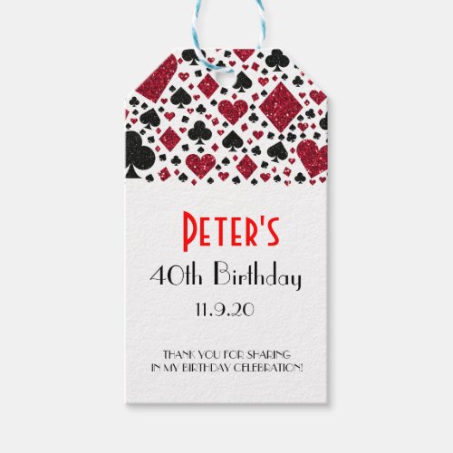 Casino Las Vegas Birthday Favor  Gift Tags