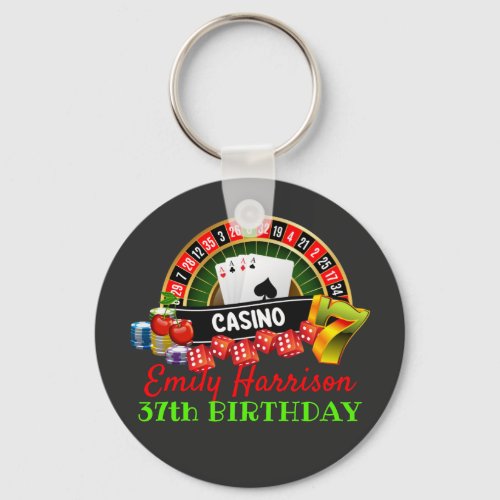 Casino Las Vegas Birthday Party Theme Keychain