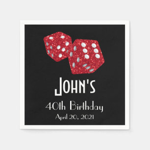 Casino Las Vegas Birthday Personalized Napkin