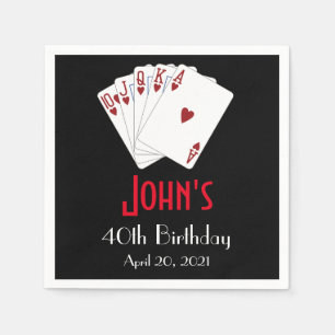 Casino Las Vegas Birthday Personalized Napkin