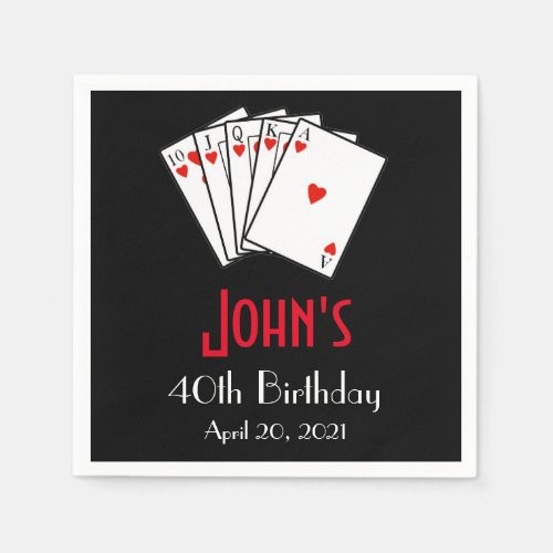 Casino Las Vegas Birthday Personalized Napkin