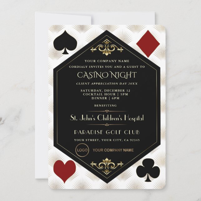 Casino Las Vegas Company Client Appreciation Day  Invitation (Front)