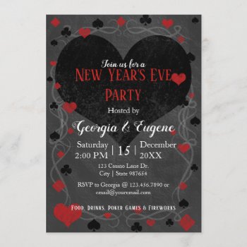 Casino/las Vegas New Year's Eve Party Invitation by chandraws at Zazzle