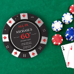 Casino Las Vegas Poker Chip 60th Birthday Invitation<br><div class="desc">Celebrate your milestone 60th birthday in style with our adult birthday invitation designed to look like a poker chip! This invitation is perfect for anyone who loves casinos, gambling, or anything Vegas-themed. The front of the invitation features a high-quality, full-color print of a poker chip with your name and birthday...</div>