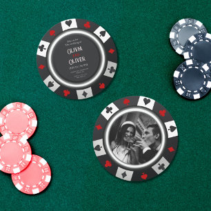 Casino Las Vegas Poker Chip wedding Invitation