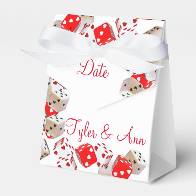 Casino Las Vegas Wedding Bridal Favor Box (Front Side)