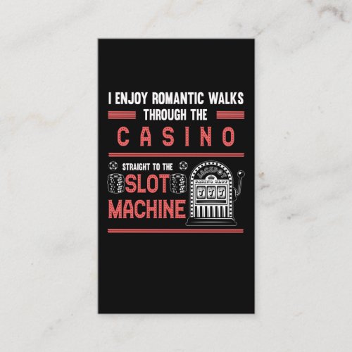 Casino Lover Lucky Gambling Slot Machine Business Card