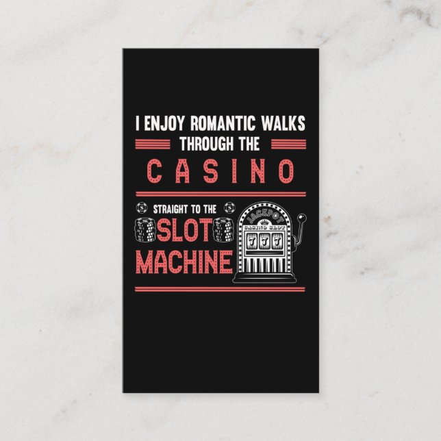 Casino Lover Lucky Gambling Slot Machine Business Card (Front)