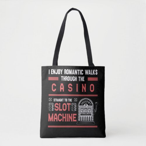 Casino Lover Lucky Gambling Slot Machine Tote Bag
