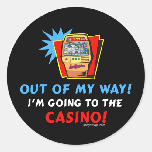 Casino Lovers Classic Round Sticker