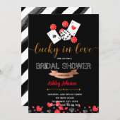 Casino lucky in love party invitation (Front/Back)