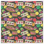 Casino Lucky Slots and poker Chips Las Vegas Fabric