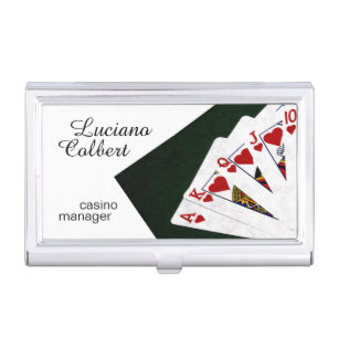 Casino manager funny customizable case for business cards