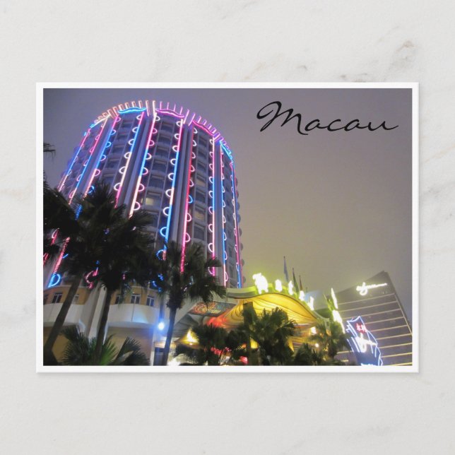 casino neon lights postcard (Front)