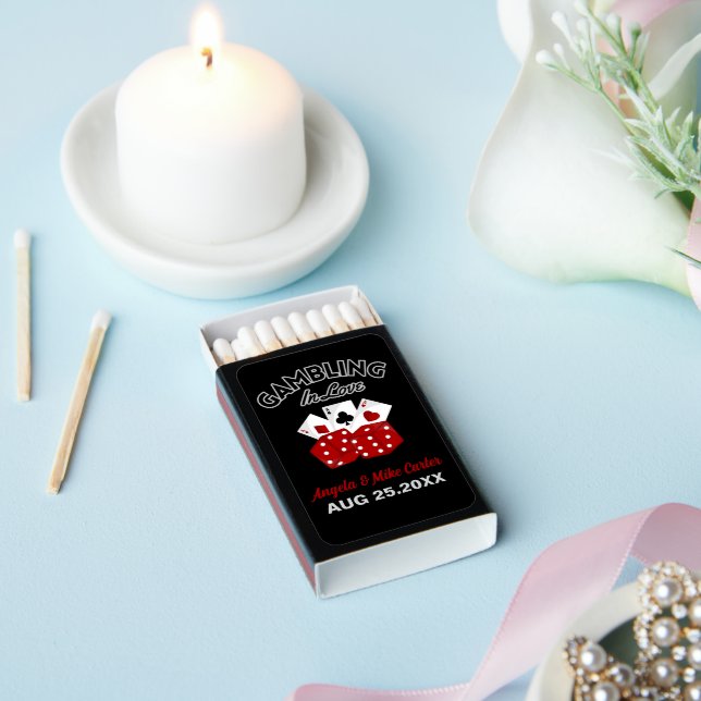 Casino Nevada Las Vegas Wedding Party Favor Matchboxes (Insitu)