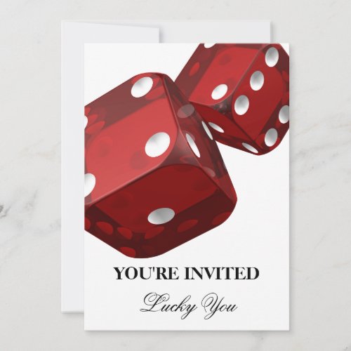 Casino Night Birthday Celebration Invitation