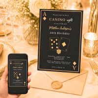 Casino night black gold premium birthday