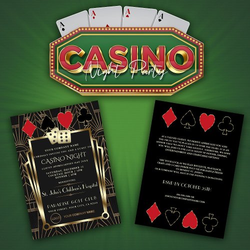 Casino Night Company Client Appreciation Day  Invitation