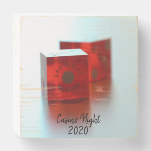 Casino Night Distressed Wood Box Sign