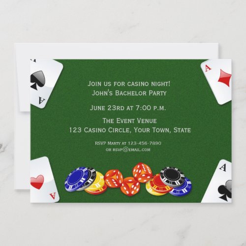 Casino Night Invitation