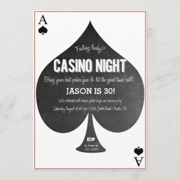 Casino Night Invitation by VivaLaLovely at Zazzle