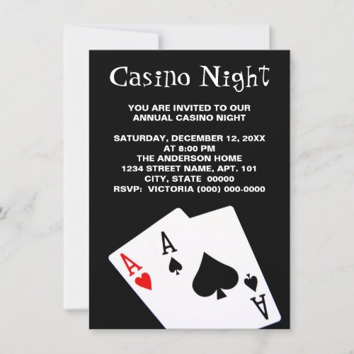 Casino Night Invitations