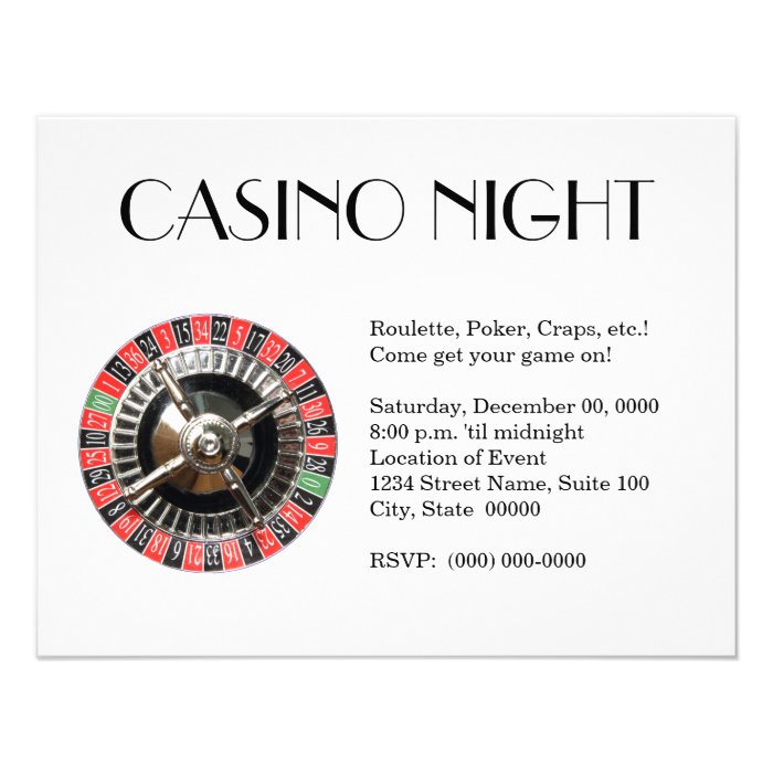 Casino Night Invitations